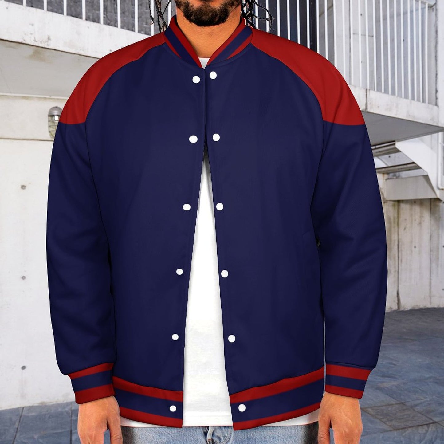 The Year 2099 Men's Button Up Baseball Jacket